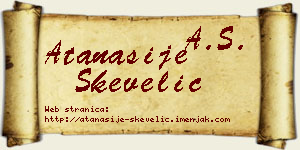 Atanasije Skevelić vizit kartica